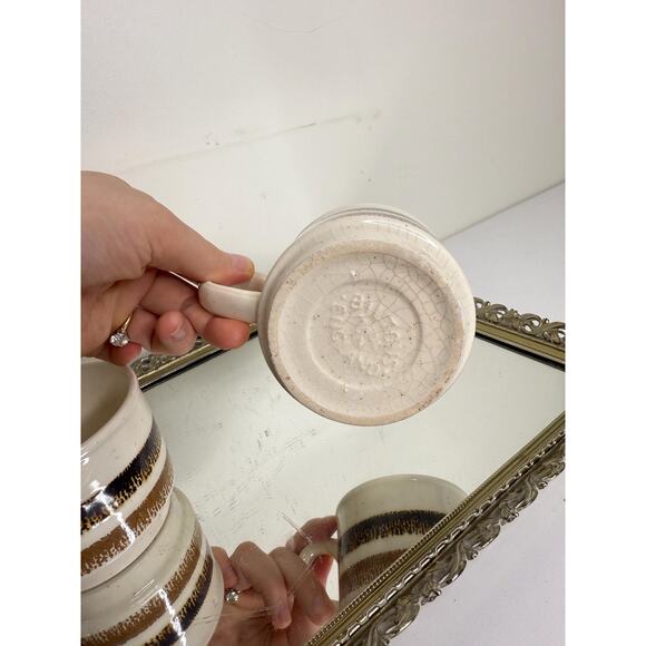 Vintage Bilton Stacking Mugs - Set of 2 - Made in England - 1970s Retro Bohemian - Picture 7 of 10